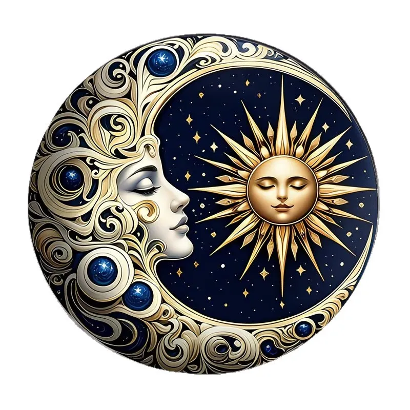 Sun Moon Stars Brooch – Celestial Themed Lapel Pin, Unisex Badge, Perfect Holiday Gift & Birthday Present for Men, Women & Teens